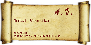 Antal Viorika névjegykártya